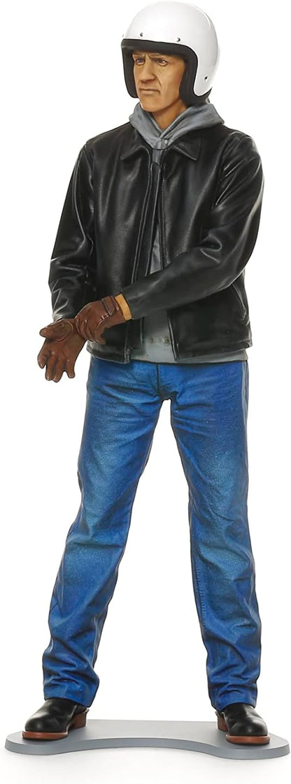 Tamiya- Menschen 1:12 Figura Street Rider-réplica Fiel, modelismo, Hobby, Pegado, Kit de plástico, Montaje, sin Pintar, Color (Grey Marl) (14137