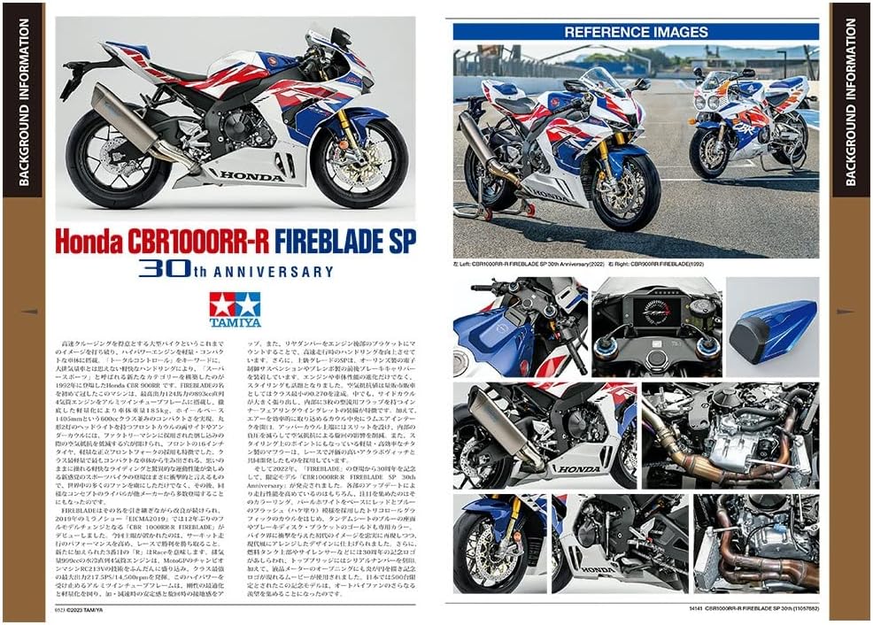 TAMIYA 14141 1:12 Honda CBR 1000RR-R Fireblade SP 30th - Faithful Replica Plastic Kit, Crafts, Model Kit, Assembly, Unpainted, Multi-Coloured