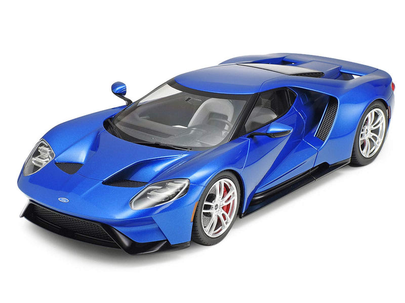 Tamiya-24346 Ford vehículo Tamiya GT 24346-1:24-Kit de construcción de plástico para Montar, réplica Detallada, Color Plateado, Mittel (TAM24346