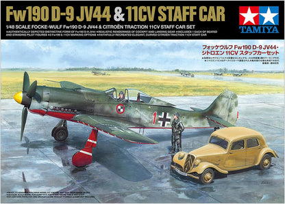 Tamiya 25213 FW190D-9 JV44 & Citroen Traction IICV Staff Car Set 1:48 Model Kit