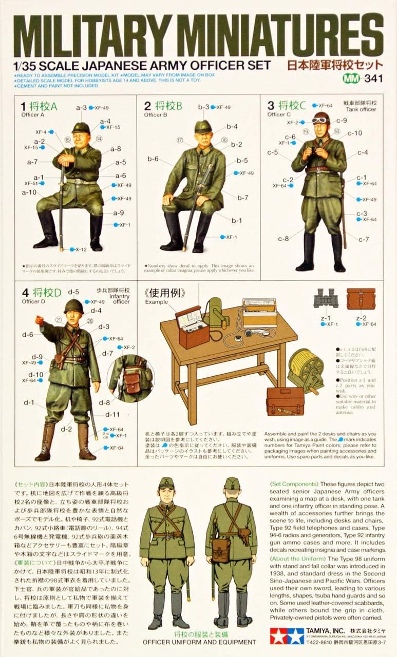 TAMIYA 300035341 WWII Japanese Soldiers Figure Set with Accessories 1:35 Scale