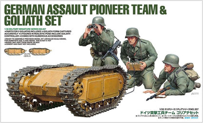TAMIYA 300035357 Militär 1:35 Dt. Pioneer & Goliath Set (3+2