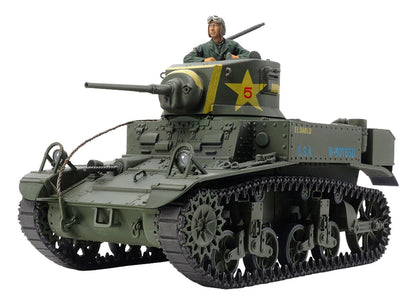 TAMIYA 35360 35360-1:35 US M3 Stuart Late Production, Model Making, Plastic Construction Kit, Unvarnished