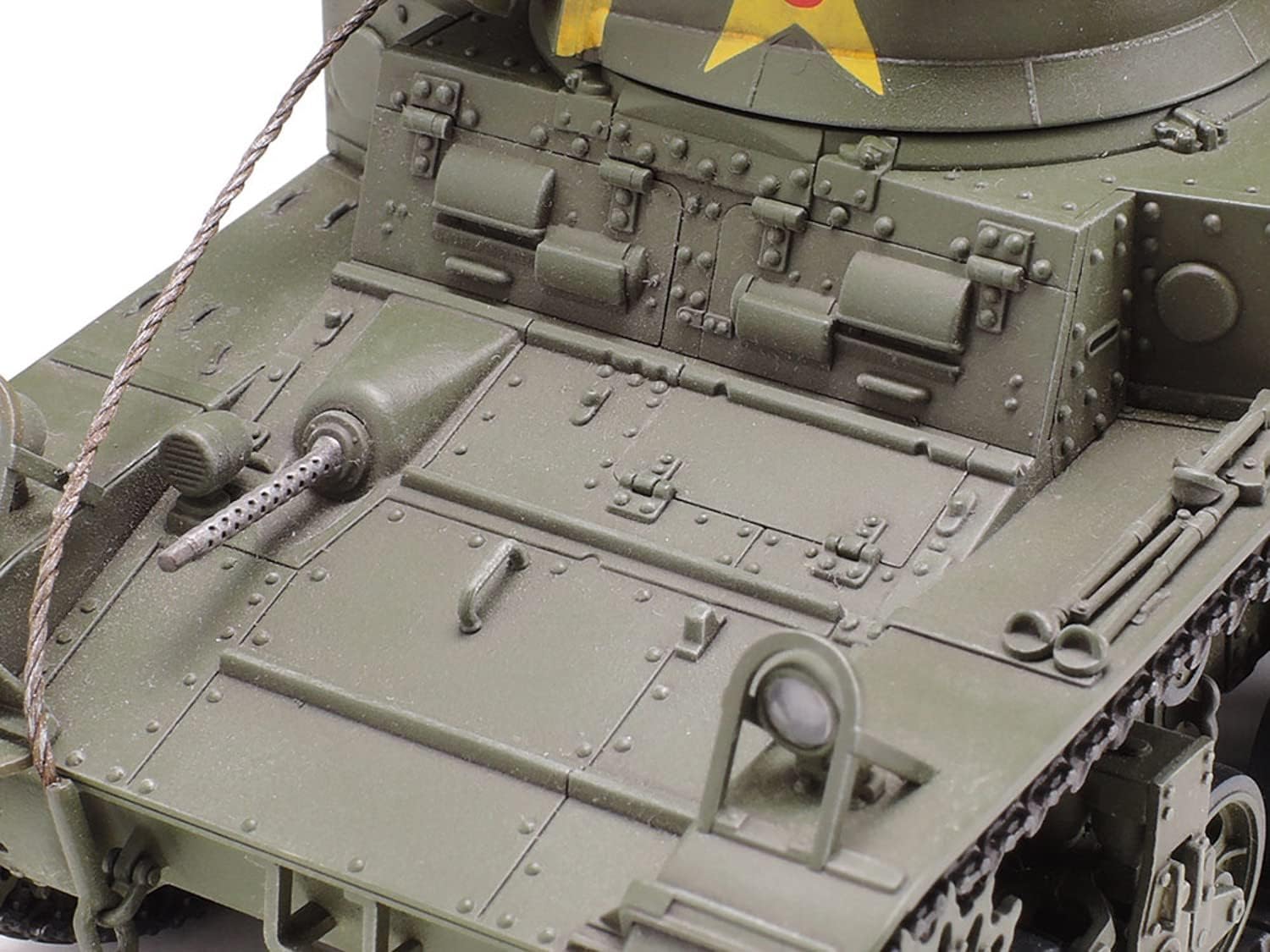 TAMIYA 35360 35360-1:35 US M3 Stuart Late Production, Model Making, Plastic Construction Kit, Unvarnished