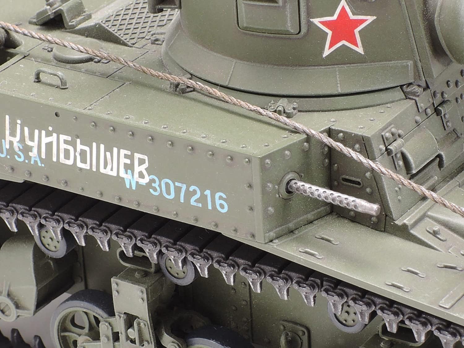 TAMIYA 35360 35360-1:35 US M3 Stuart Late Production, Model Making, Plastic Construction Kit, Unvarnished