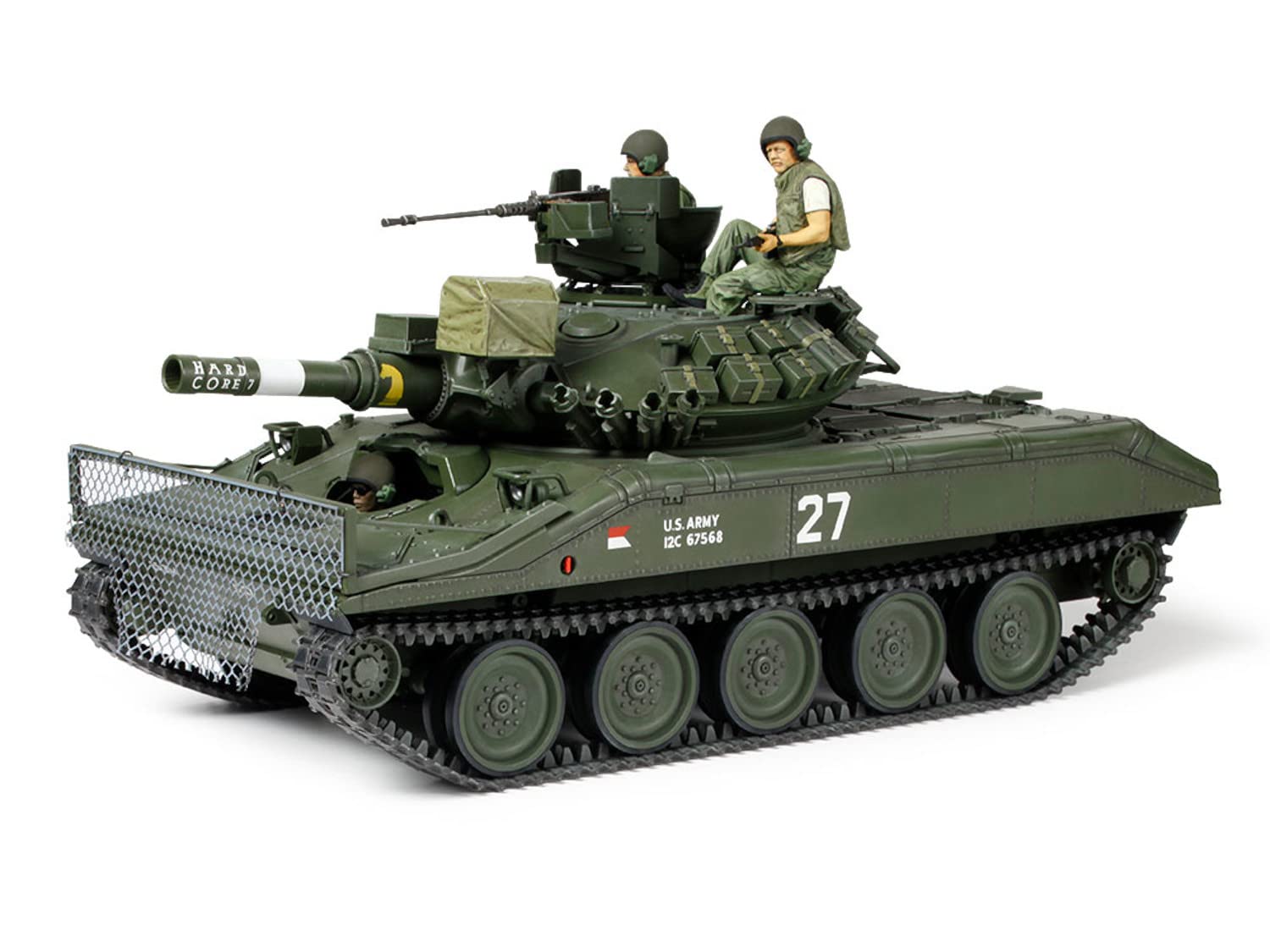 Tamiya TAM35365 Militär 35365-1:35 US M551 Sheridan Vietnam, Model Building, Plastic Construction kit, Unvarnished