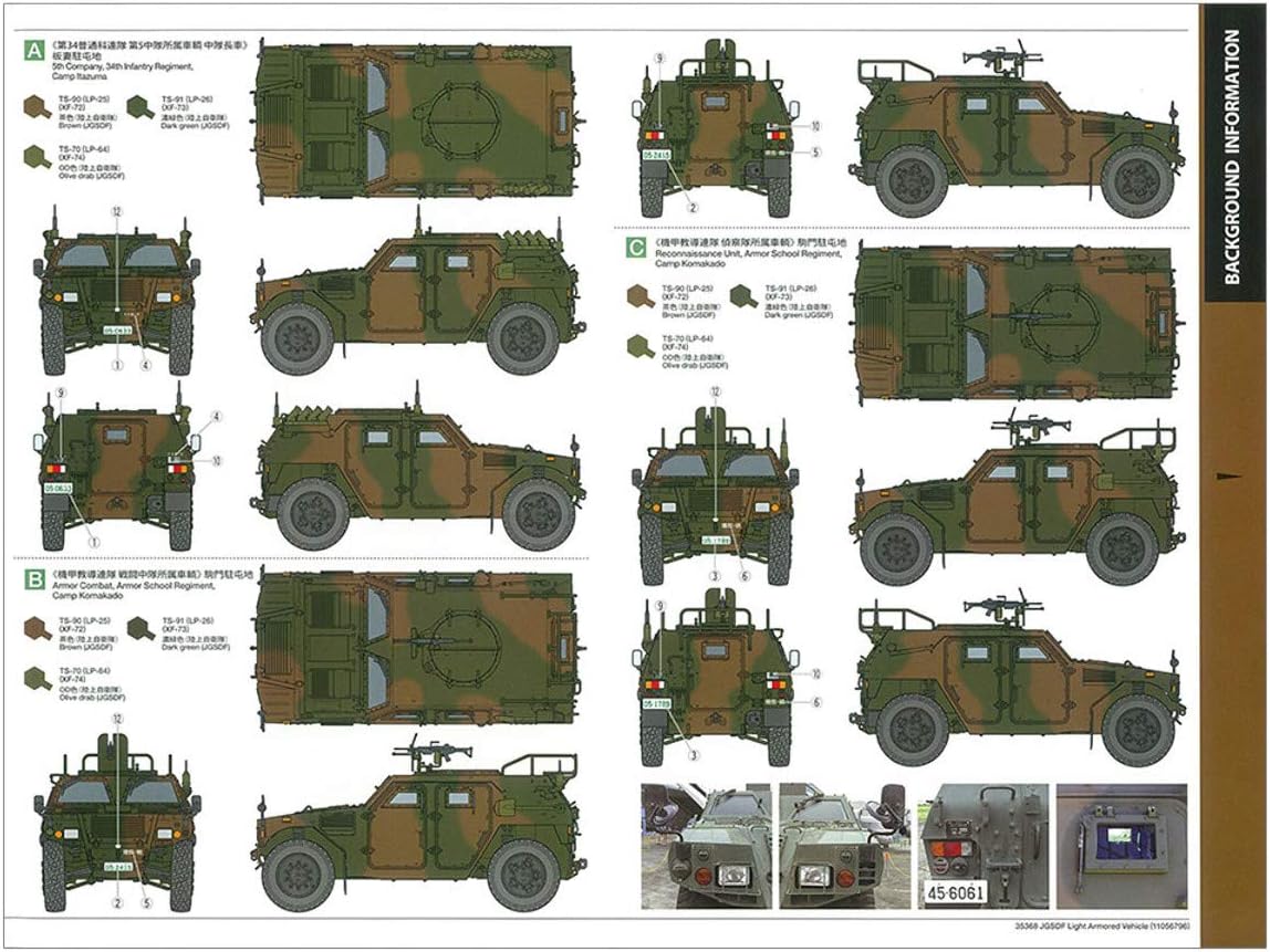 TAMIYA 300035368 1:35 JGSDF LAV vehicle slightly armoured, faithful replica, model making, plastic kit, crafts, hobby, gluing, plastic kit, assembly, unpainted