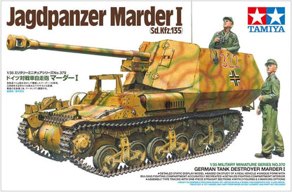 TAMIYA 35370-000 1:35 German Sd.Kfz.135 Marten I Hunting Tank, Highly Model, Plastic Kit for Assembly, Detailed Replica, Unpainted, Brown