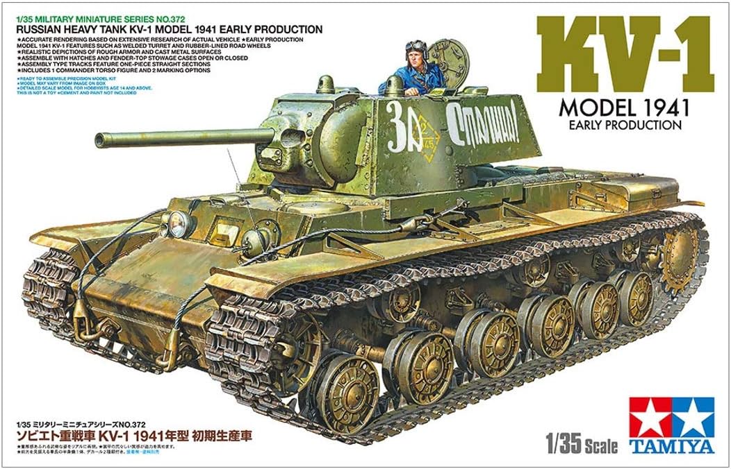Tamiya 35372-000 35372 Russian Heavy Tank KV-1F 1941 Early Prod. 1:35 Plastic Model Kit