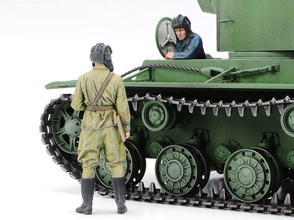 TAMIYA Army 35375 1:35 Rus. Black Pz. KV-2 Gigant 152 mm-Faithful Replica, Making, Plastic, Crafts, Hobbies, Gluing, Model kit, Assembly, unpainted, Multicoloured