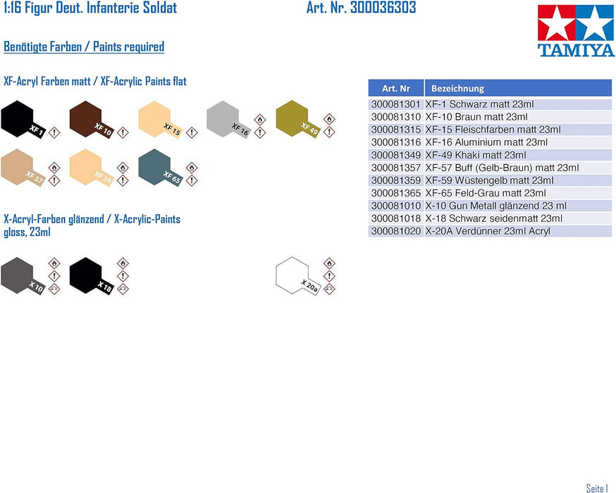 Tamiya - 1:16 World War II German Elite Infantry