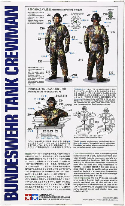 TAMIYA 300036309-1:16 Figure, German Armed Forces, Leopard (2), Tank