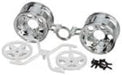 TAMIYA 300050673 5-Spoke Rims Model Building Accessories, 30 mm, 2 Pieces, Chrome/White