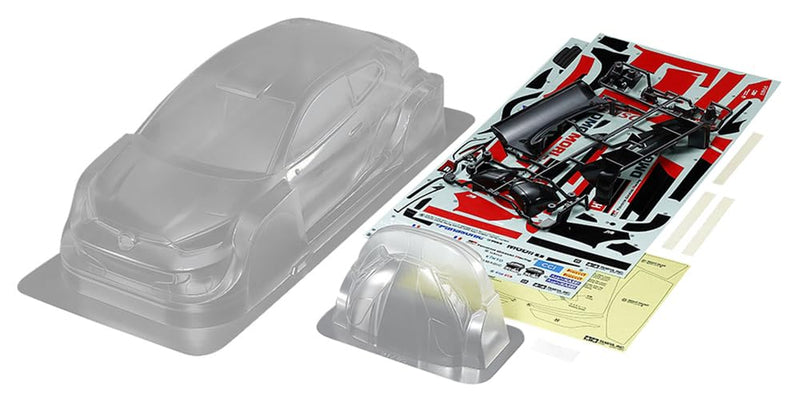 TAMIYA 51707 Kit Toyota GR Yaris Hybrid WB257-Accessories for Remote Control Car, Replacement Body, RC, Model Making, Multi-Colour