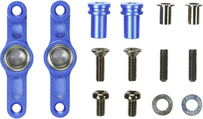 TAMIYA 300054574 - TT-02 Aluminium Steering Lever Set, Anodised Blue