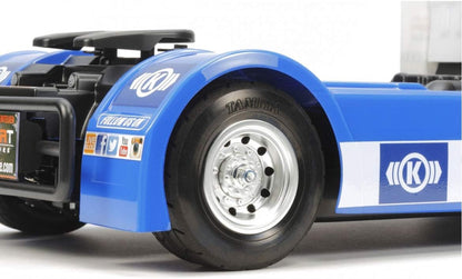 TAMIYA TAM58632 58632 MAN 58632-1:14 RC Team Hahn Racing TGS TT-01E, Remote Controlled car/Vehicle, Model Building, kit, Unvarnished RaceTruck MAN (Team Hahn Racing)