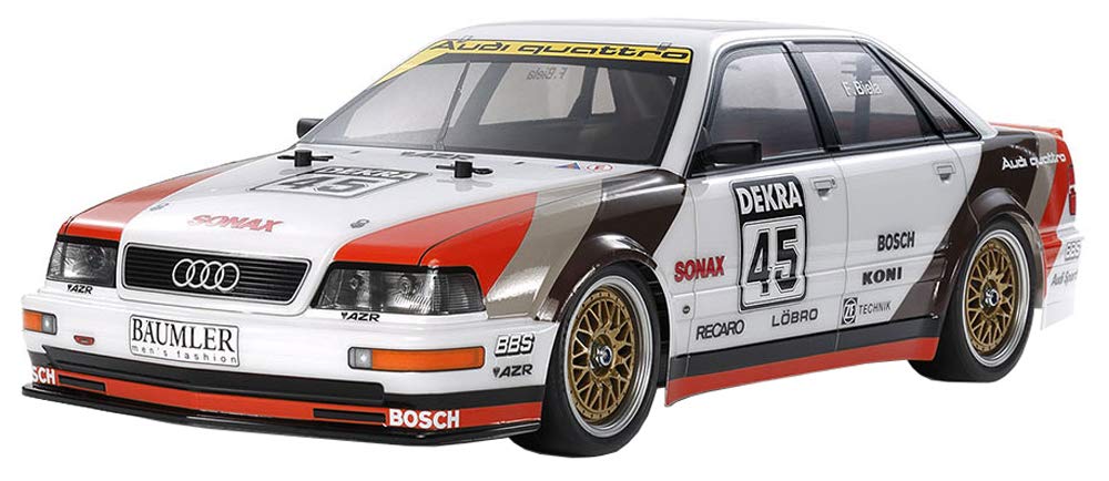 TAMIYA 58682 300058682 Audi 1:10 V8 Touring (TT-02), Remote Controlled Car, RC Vehicle, Model Building, Kit for Assembly, Hobby, Crafts, Multicoloured