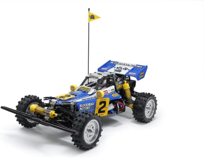 TAMIYA 58710 1:10 Hotshot II Blockhead Motors-Remote Controlled Car, RC Vehicle, Model Building, Hobby Crafts, Light Blue