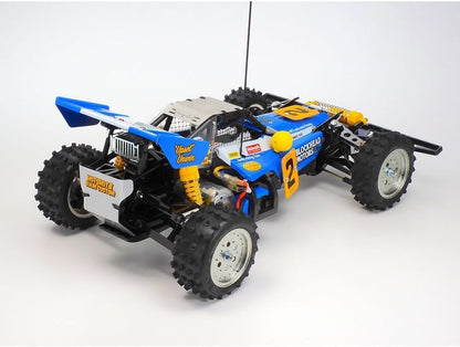 TAMIYA 58710 1:10 Hotshot II Blockhead Motors-Remote Controlled Car, RC Vehicle, Model Building, Hobby Crafts, Light Blue