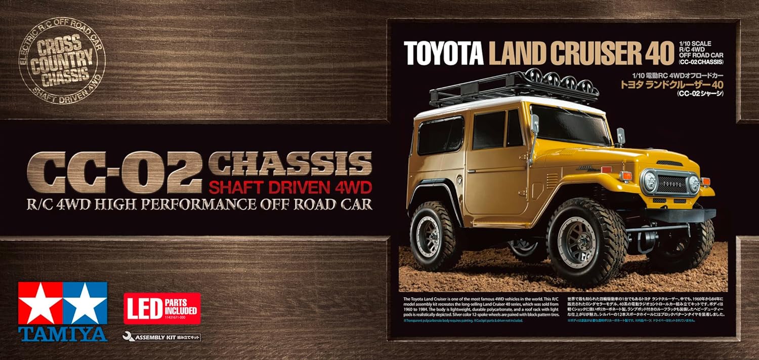 Tamiya RC 58715 Toyota Land Cruiser 40 CC-02 1:10 RC Car Assembly Kit