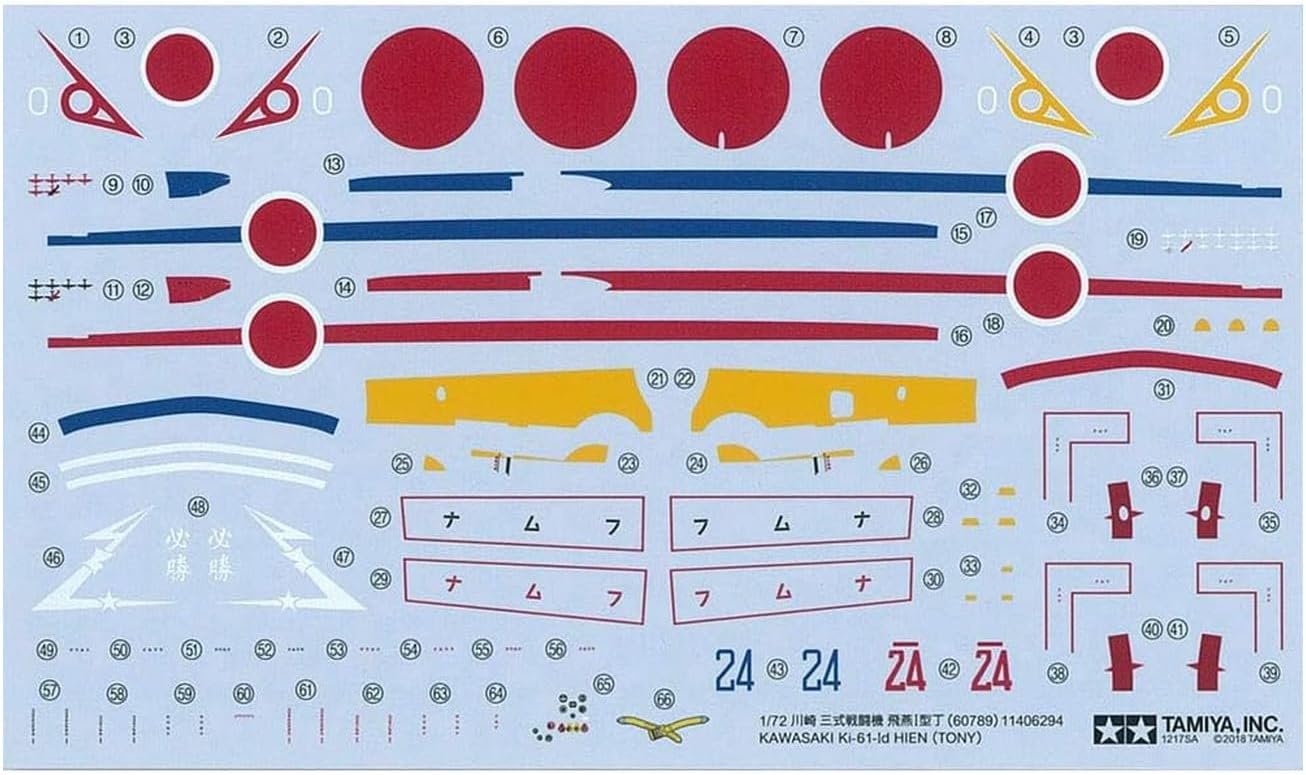 TAMIYA- Ki 61 ID vehículo 60789-Maqueta de construcción de plástico (Escala 1:72, Ki-61-Id Hien), Color Plateado (TAM60789