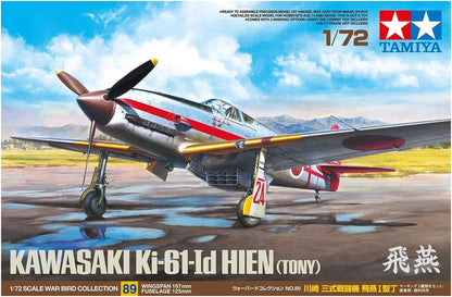 TAMIYA- Ki 61 ID vehículo 60789-Maqueta de construcción de plástico (Escala 1:72, Ki-61-Id Hien), Color Plateado (TAM60789