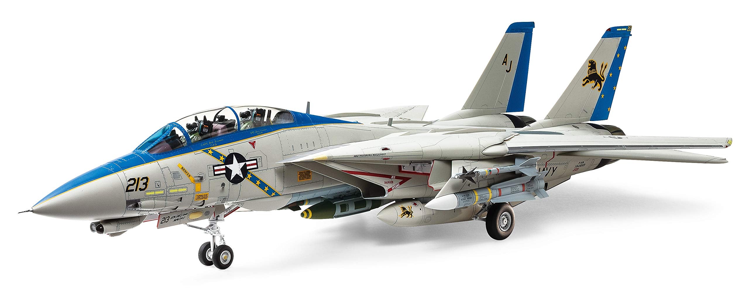 Tamiya 61118 Grumman F-14D Tomcat maqueta (Escala 1:48, plástico), Color Plateado, 11.5 x 19 x 3.13 Pulgadas (TAM61118