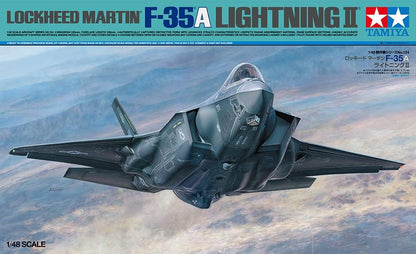 TAMIYA 61124 1:48 US F-35A Lightning II, True-to-Original Replica Plastic Kit, Crafts, Model Kit, Assembly, Unpainted, Multicoloured