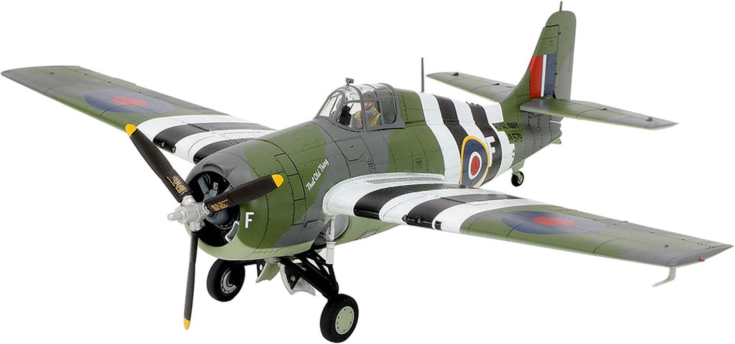 TAMIYA 61126 1:48 US Grum. FM-1 Wildcat/Martlet Mk.V, Plastic, Military Kit, Stand Model Building, Unvarnished