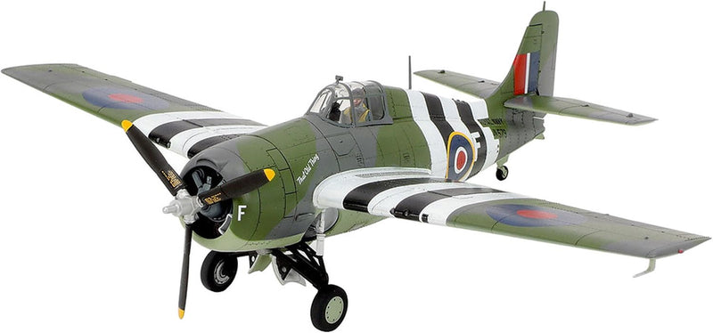 TAMIYA 61126 1:48 US Grum. FM-1 Wildcat/Martlet Mk.V, Plastic, Military Kit, Stand Model Building, Unvarnished