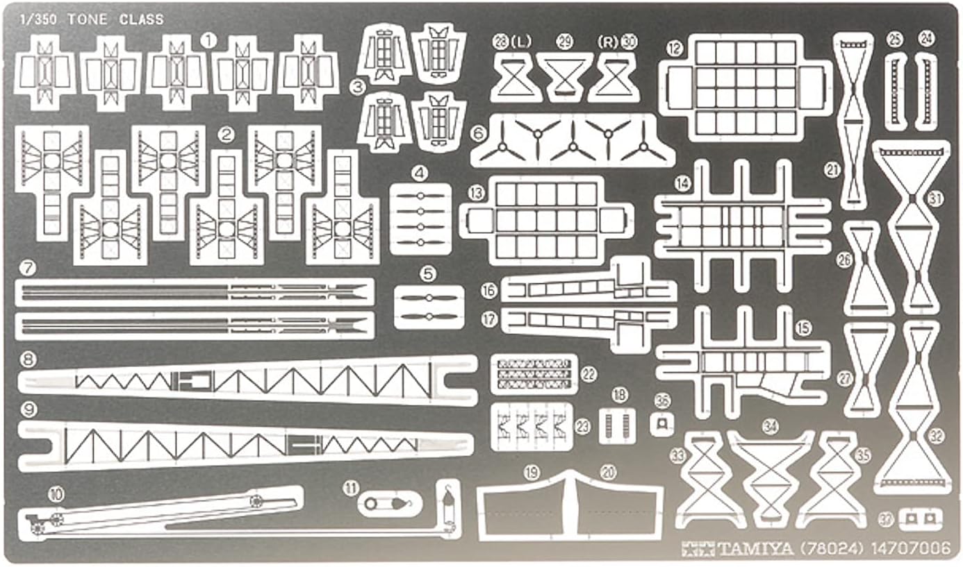 Tamiya IJN heavy Japanese Tone cruiser model kit, 300078024, 1:350