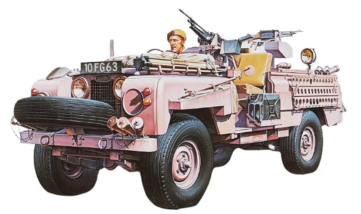 Tamiya 300035076-1:35 WWII British SAS Land Rover Pink Panther (1