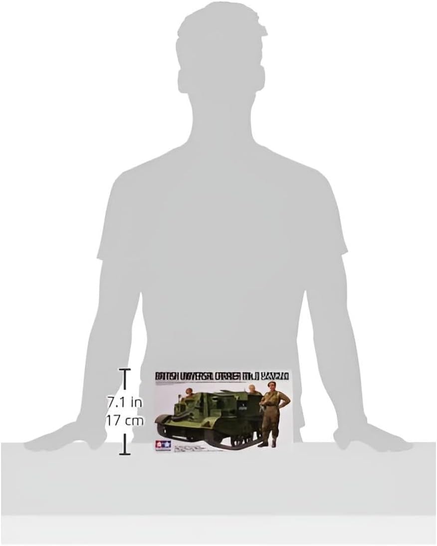 Tamiya- Universal Carrier MK.II Model Kit Pistola, Color Negro, 118mm Length (35175