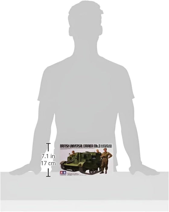 Tamiya- Universal Carrier MK.II Model Kit Pistola, Color Negro, 118mm Length (35175