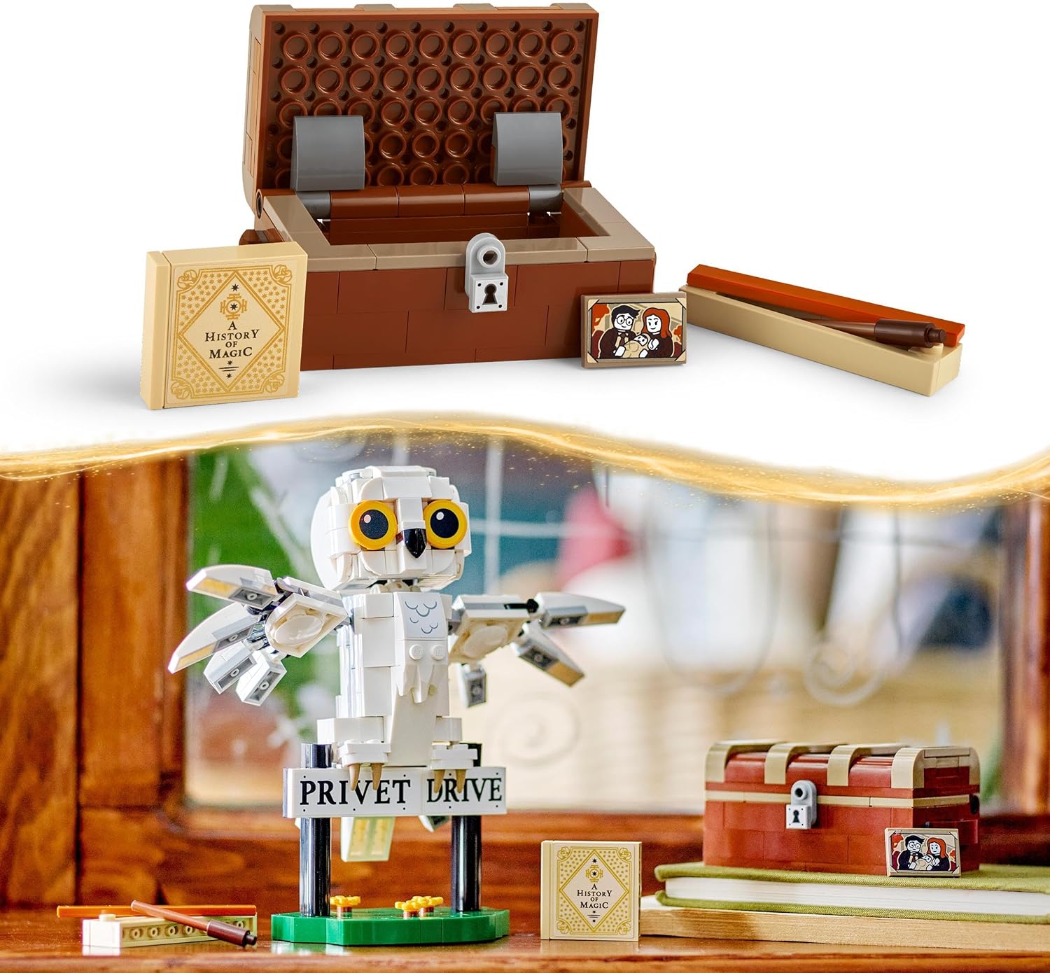 LEGO Harry Potter Hedwig at 4 Privet Drive, Buildable Toy for 7 Plus Year Old Kids, Girls & Boys, with an Owl Figure, Independent Play Set, Small Wizarding World Gift Idea 76425