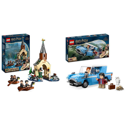 LEGO Harry Potter Hogwarts Castle Boathouse Set with 2 Boat Toys for 8 Plus Year Old Kids, Girls & Boys, Includes 5 Character Minifigures and Hedwig the Owl Figure, Wizarding World Gift Idea 76426