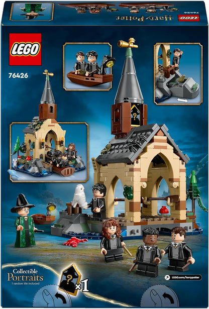 LEGO Harry Potter Hogwarts Castle Boathouse Set with 2 Boat Toys for 8 Plus Year Old Kids, Girls & Boys, Includes 5 Character Minifigures and Hedwig the Owl Figure, Wizarding World Gift Idea 76426