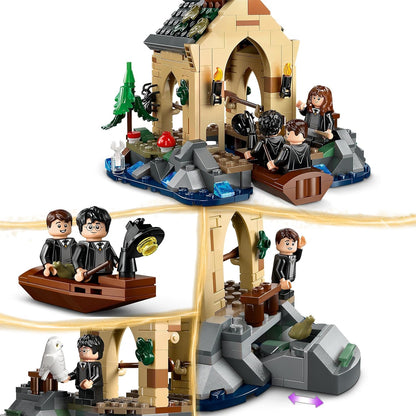 LEGO Harry Potter Hogwarts Castle Boathouse Set with 2 Boat Toys for 8 Plus Year Old Kids, Girls & Boys, Includes 5 Character Minifigures and Hedwig the Owl Figure, Wizarding World Gift Idea 76426