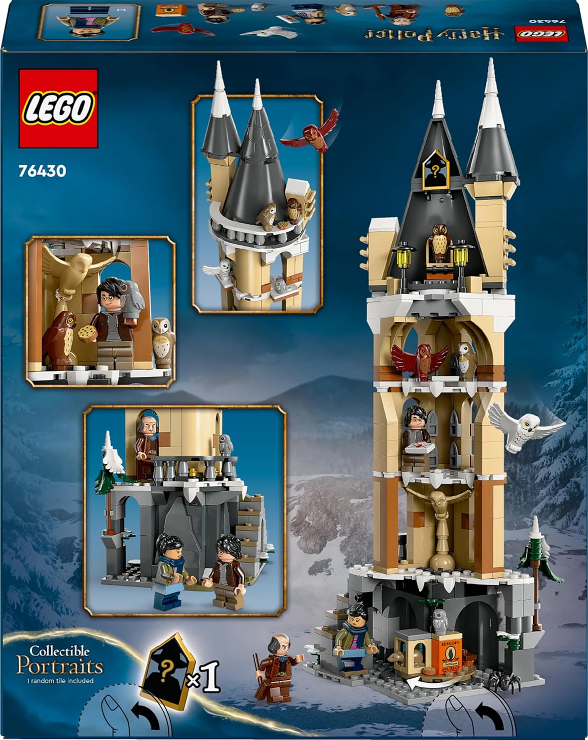LEGO Harry Potter Hogwarts Castle Owlery, Building Toy for 8 Plus Year Old Kids, Girls & Boys, Role-Play Set Includes 3 Character Minifigures, plus 4 Owl Figures, Wizarding World Gift Idea 76430
