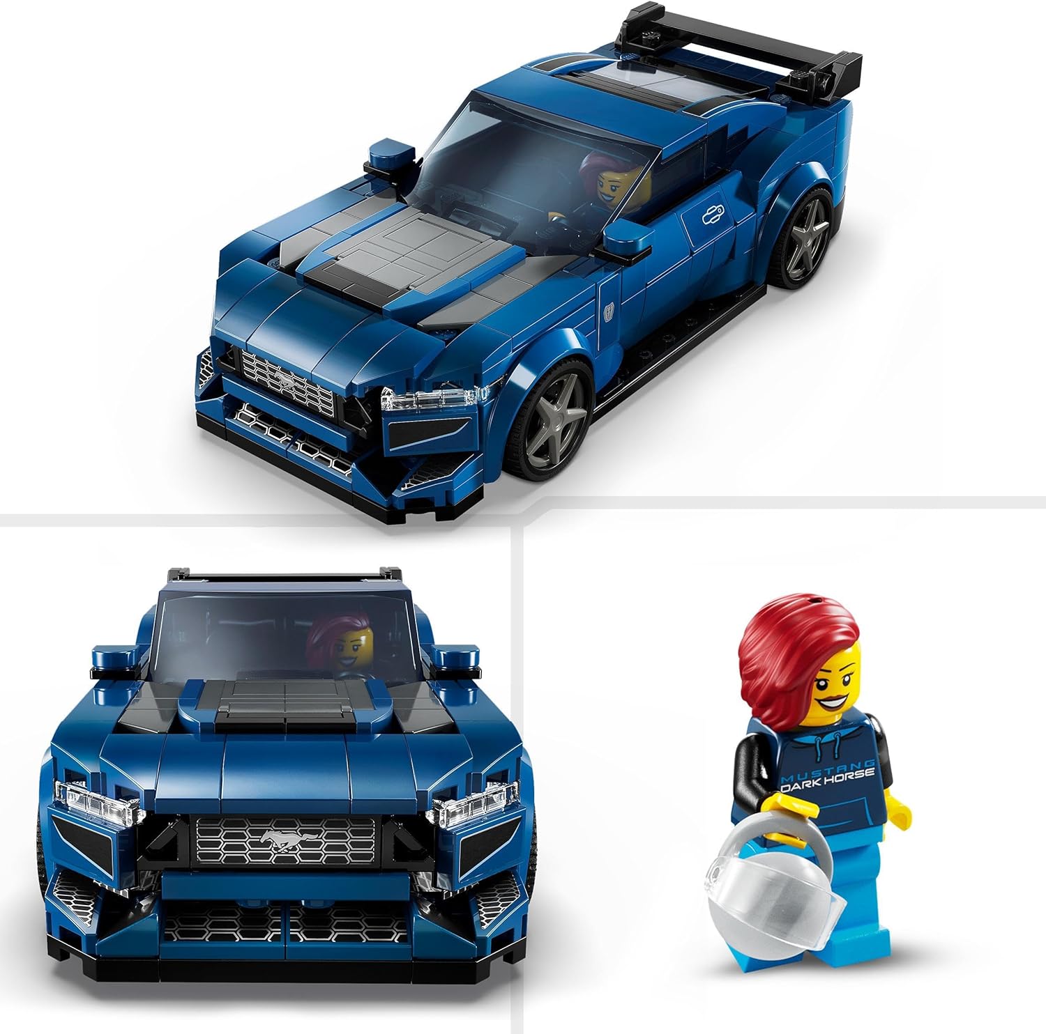 LEGO Speed Champions Ford Mustang Dark Horse Sports Car Toy Vehicle for 9 Plus Year Old Boys & Girls, Buildable Model Set with Driver Minifigure, Kids' Bedroom Decoration, Birthday Gift Idea 76920