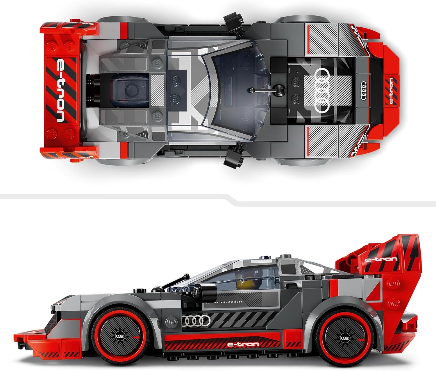 LEGO Speed Champions Audi S1 e-tron quattro Race Car Toy Vehicle, Buildable Model Set for Kids, Playable Display Gift Idea for 9 Plus Year Old Boys and Girls Who Enjoy Independent Play 76921
