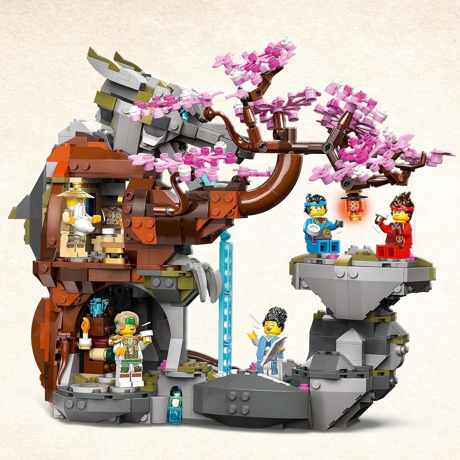 LEGO NINJAGO Drachenstein-Tempel Drachen-Spielzeug mit 6 Ninja-Figuren, großes Set zum Bauen, Spielen und Ausstellen, Geschenk zum Geburtstag für Jungs und Mädchen ab 13 Jahren 71819