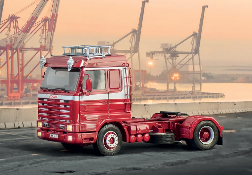Italeri 3950 1:24 Scania 143M 500 Streamline 4x2 Model Building Kit, Standing Model Building, Crafts, Hobby, Gluing, Plastic Kit, Detailed Multi-Coloured