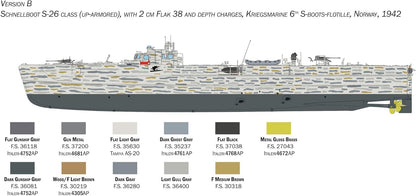 Italeri 5625 Schnellboot S-26/S-38 1:35 Model Kit