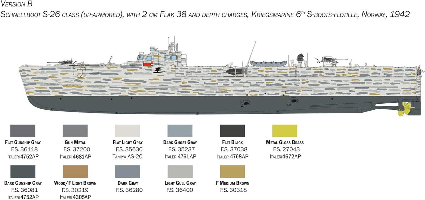 Italeri 5625 Schnellboot S-26/S-38 1:35 Model Kit