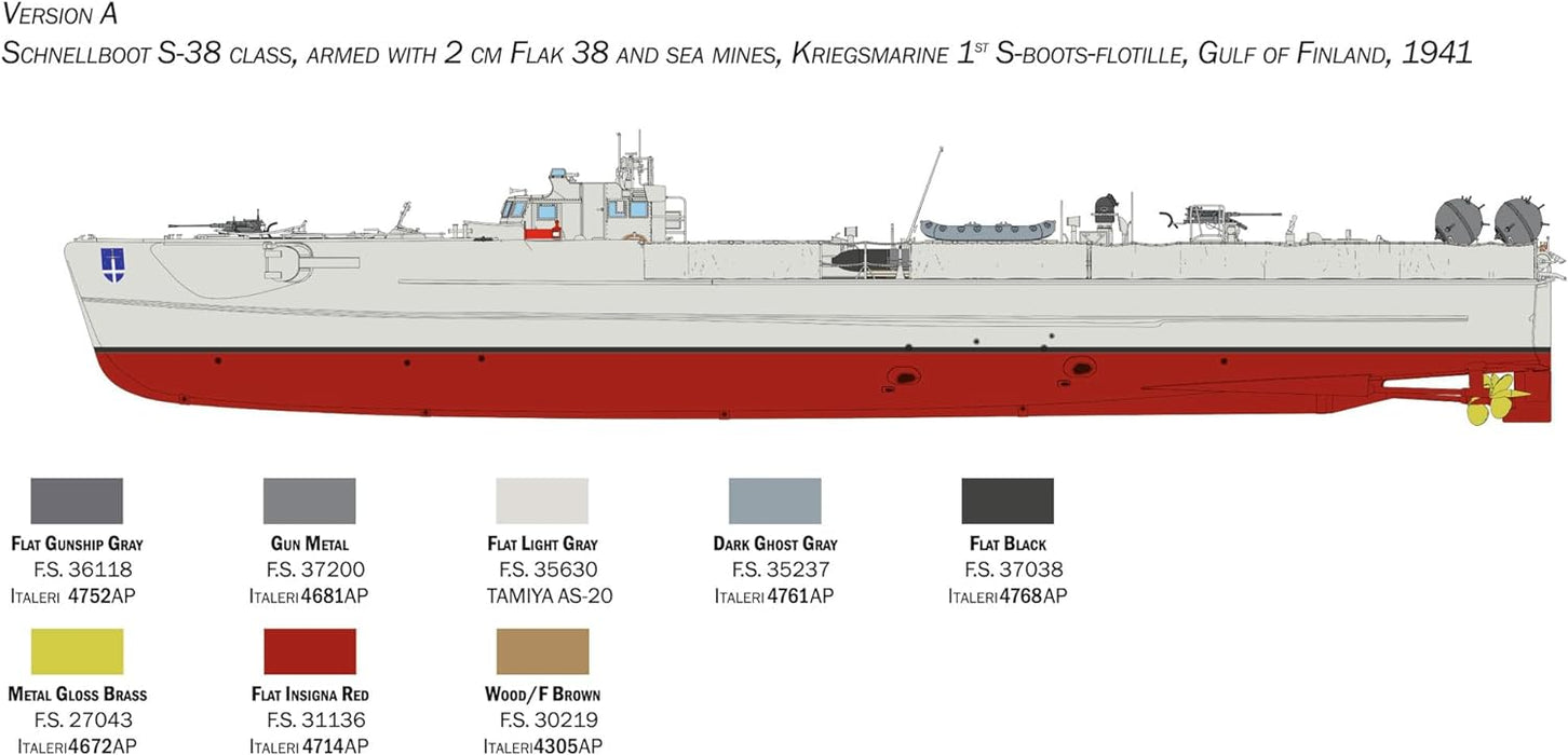 Italeri 5625 Schnellboot S-26/S-38 1:35 Model Kit