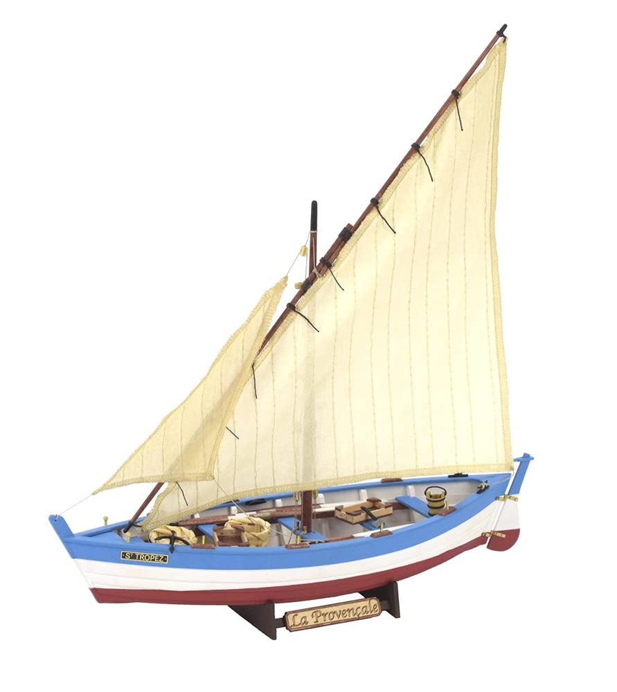 Artesanía Latina - Wooden Ship Model Kit – French Fishing Boat, La Provençale - Model 19017-N, Scale 1:20 - Models to Assemble - Initiation Level
