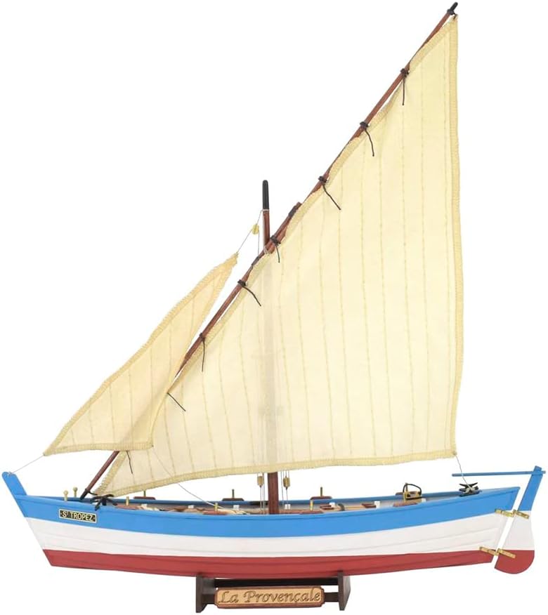 Artesanía Latina - Wooden Ship Model Kit – French Fishing Boat, La Provençale - Model 19017-N, Scale 1:20 - Models to Assemble - Initiation Level
