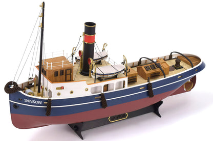 Artesanía Latina - Wooden Model Ship Kit – Tugboat, Sanson - Model 20415, Scale 1:50 - Models to Assemble - Intermediate Level