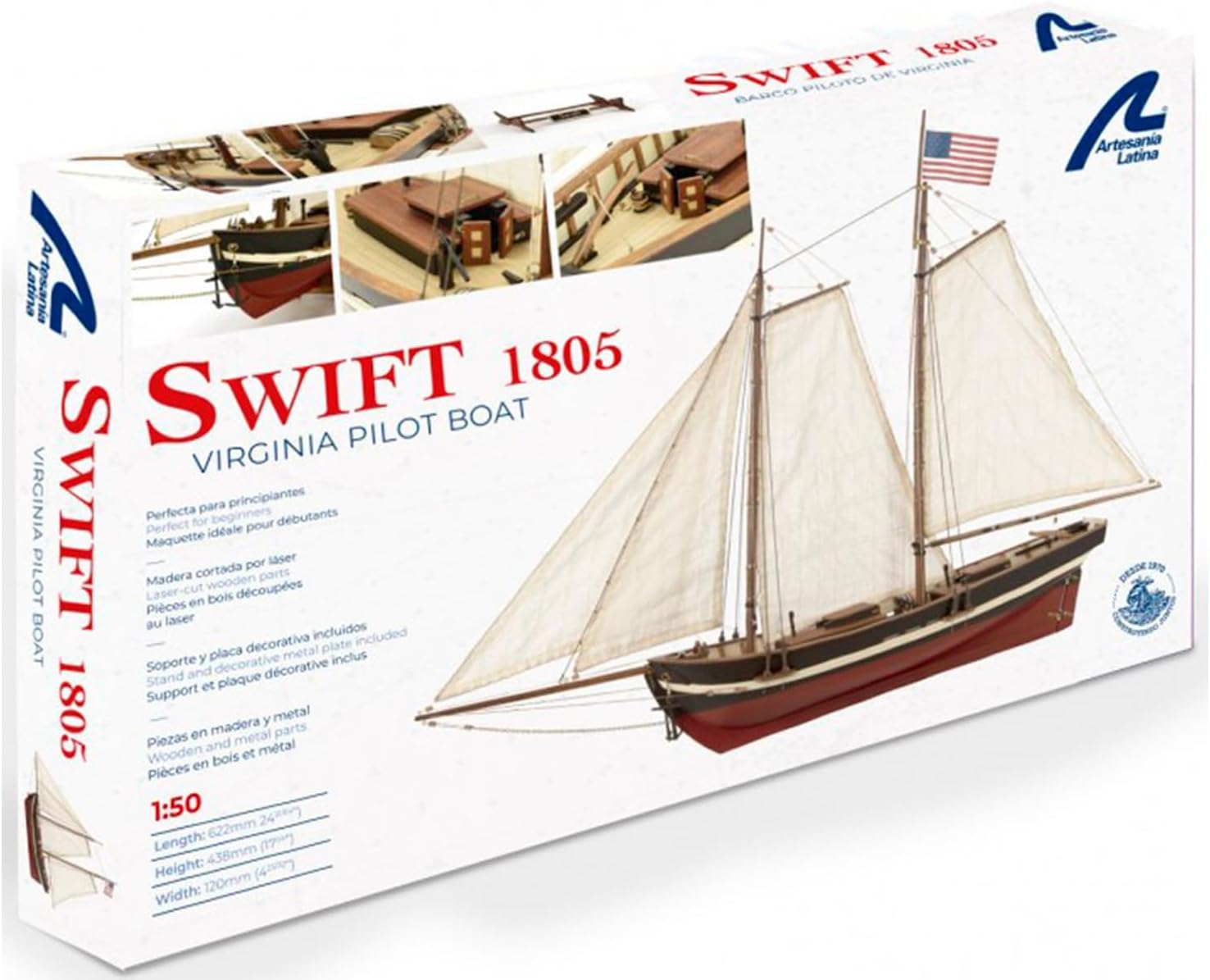 Artesanía Latina 22110N. Wooden ship model Swift 1:50